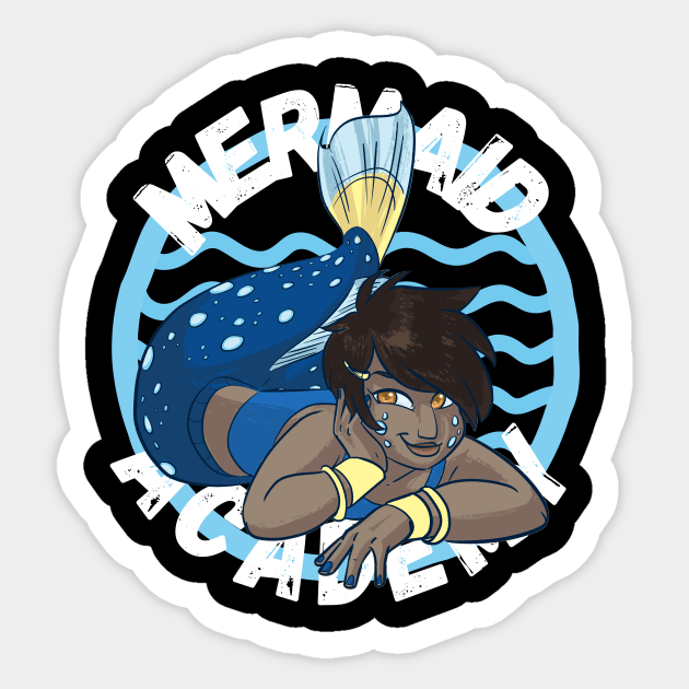 Mermaid Academy Black Mermaid Perfect Gift for Mermaid and Siren lovers Representation is Important Sticker by nathalieaynie